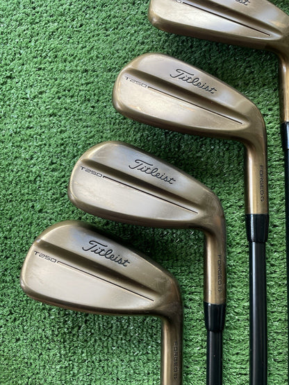 Titleist T250 Oil Can Limited Irons 6-PW Stiff Flex Right Handed Mens Golf Clubs