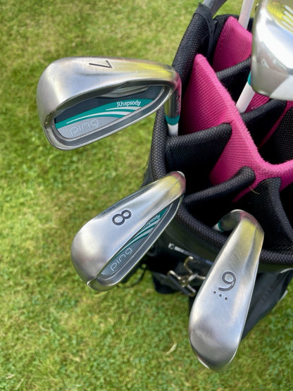 Ping Rhapsody Full Golf Set & Bag Ultralite Flex Right Hand Ladies Golf Clubs