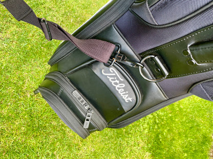 Titleist Tour Series Midsize Staff Golf Bag Black White with Rain Hood