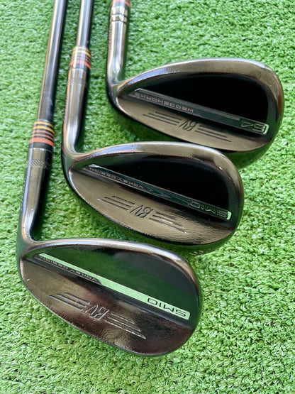 Titleist Vokey SM10 / Wedgeworks Black Wedge Set 52 58 64 Stiff Mens Golf Clubs