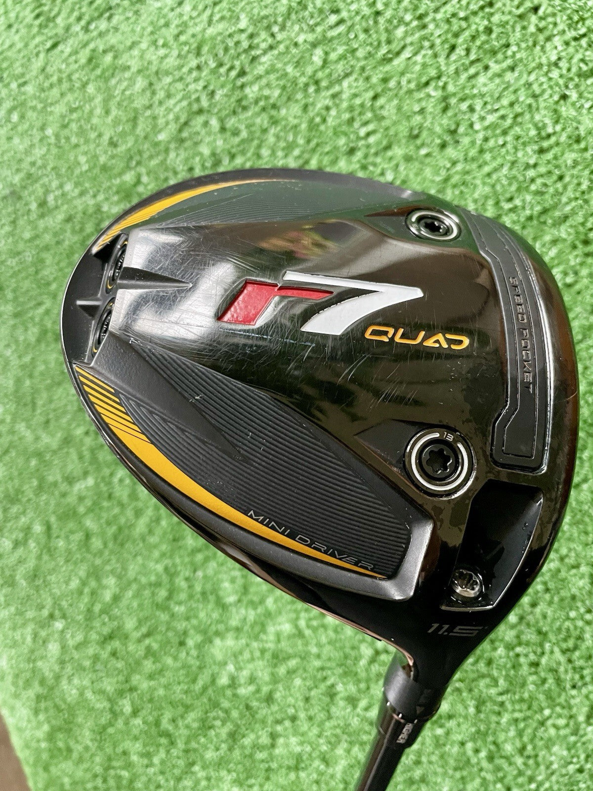 Taylormade R7 Quad Mini Driver 11.5 Deg Stiff Flex Right Hand Mens Golf Club