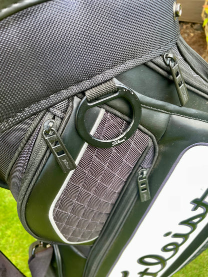 Titleist Tour Series Midsize Staff Golf Bag Black White with Rain Hood