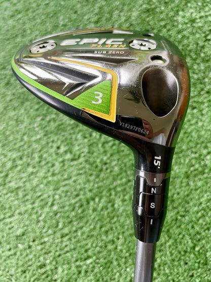 Callaway Epic Flash Sub Zero Fairway 3 Wood Regular Flex RH Mens Golf Club