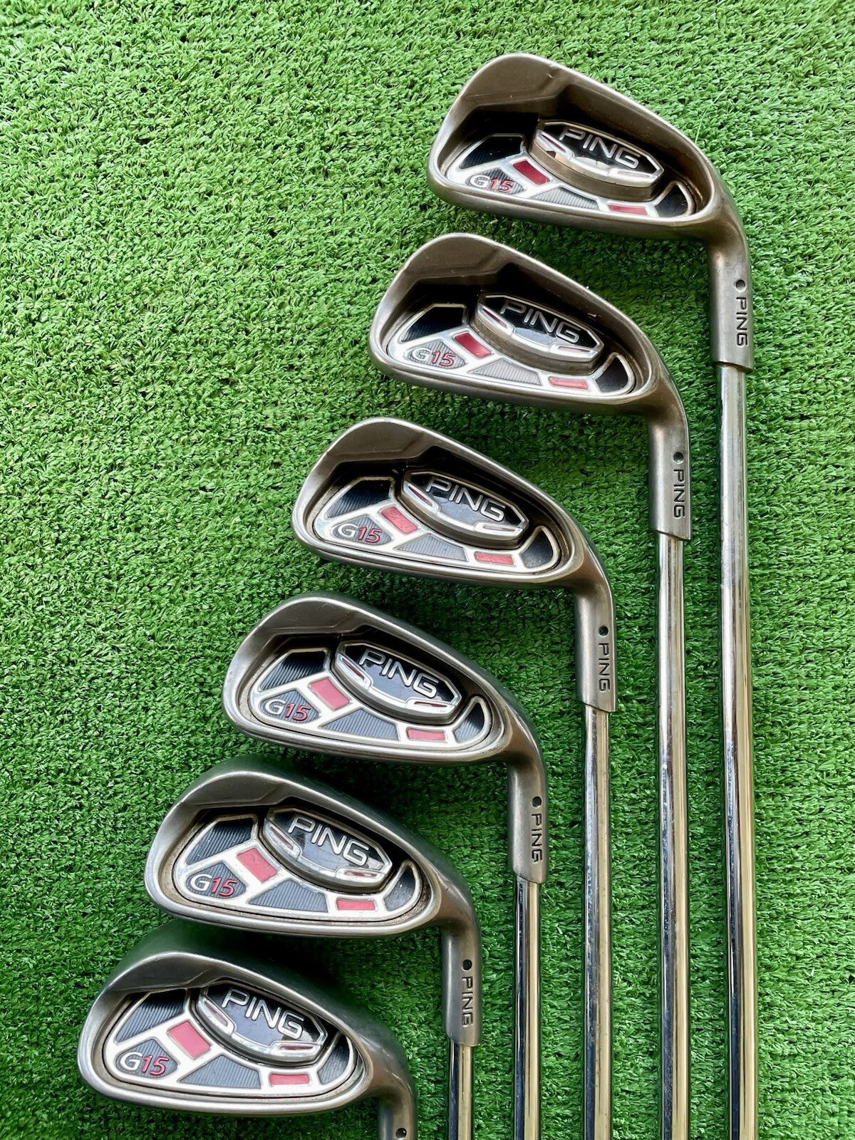 Ping G15 Irons 5-PW Stiff Flex Right Handed Mens Golf Clubs