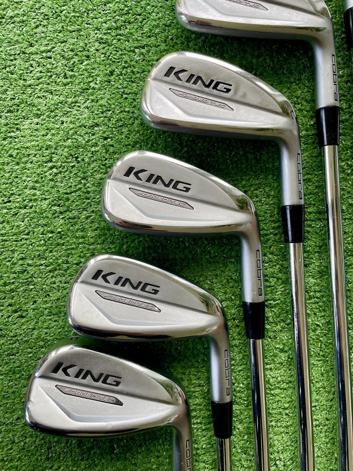 Cobra King Forged Tec Irons 4-PW Stiff Flex Right Handed Mens Golf Clubs