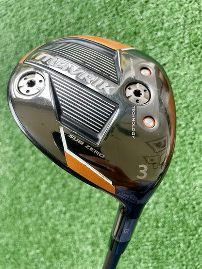 Callaway Mavrik Sub Zero Fairway 3 Wood Stiff Flex Right Handed Mens Golf Club