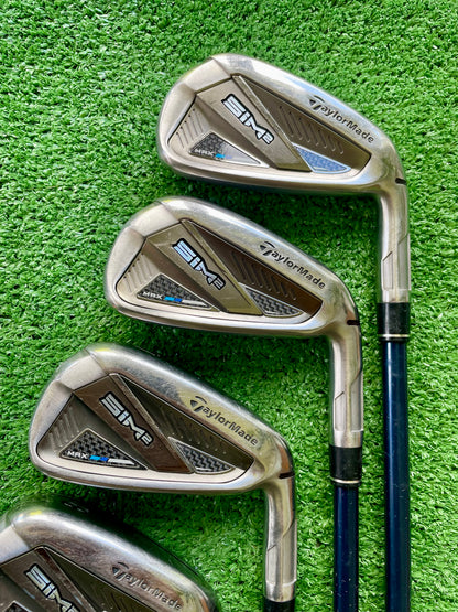 Taylormade Sim 2 Max Irons 5-PW Regular Flex Graphite Right Handed Mens Golf Clubs