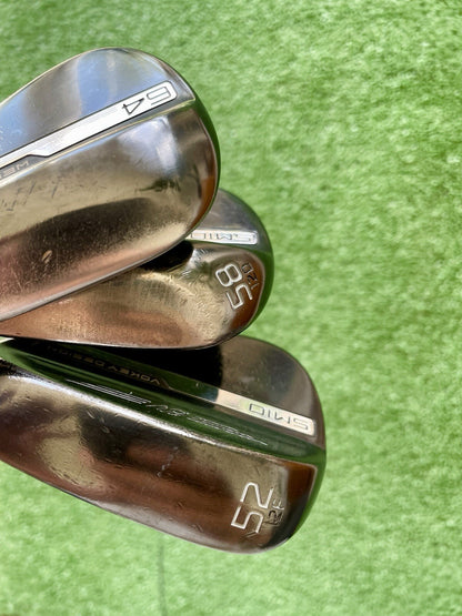 Titleist Vokey SM10 / Wedgeworks Black Wedge Set 52 58 64 Stiff Mens Golf Clubs