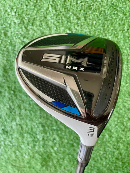 Taylormade Sim Max Fairway 3 Wood Stiff Flex Right Handed Mens Golf Club