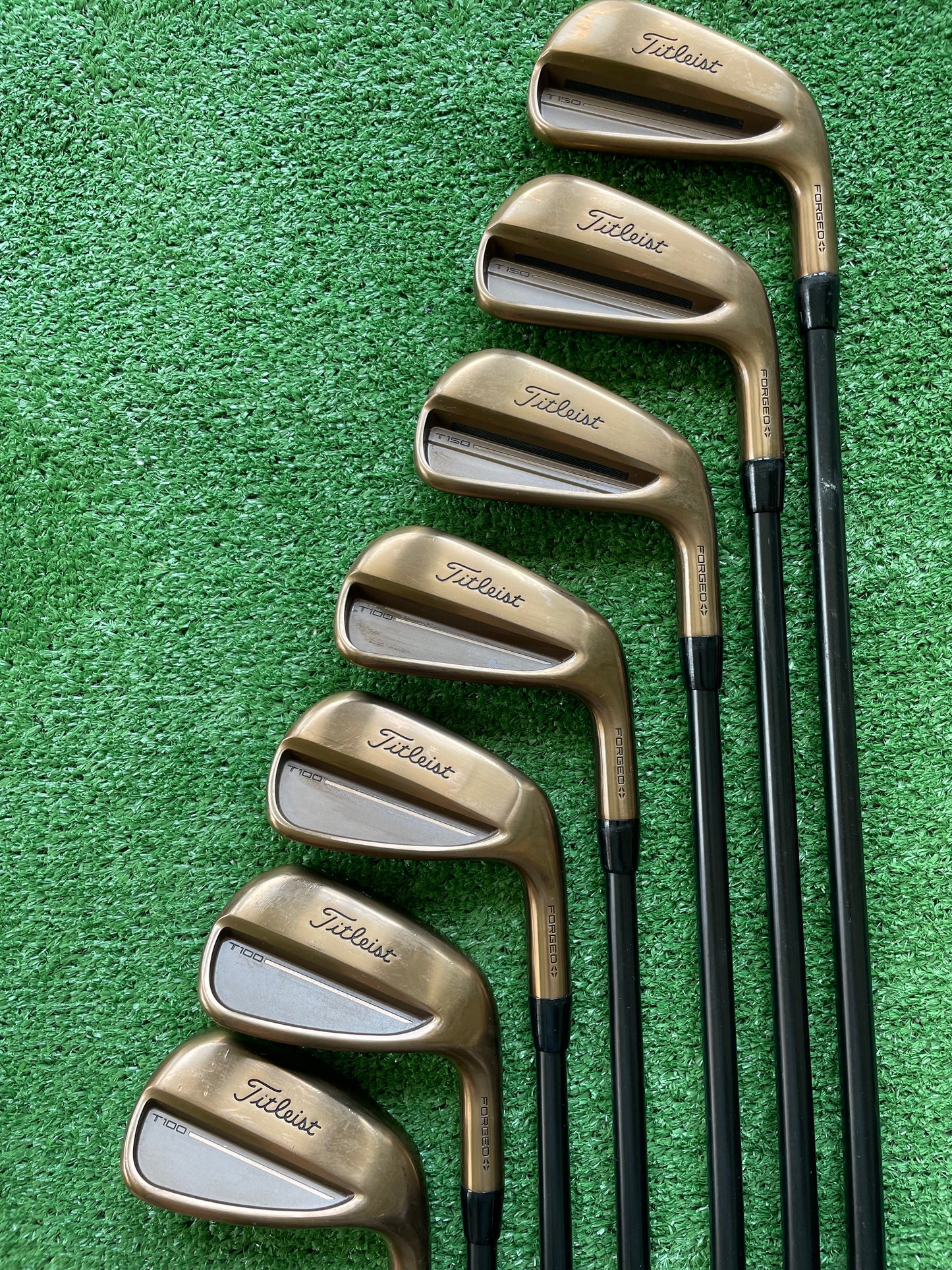 Titleist T100 / T150 Oil Can Limited Edition Combo Irons 4-PW Extra Stiff Flex Right Handed Mens Golf Clubs
