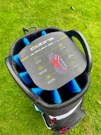 Cobra Ultralight Pro Cart Golf Bag Black Red Blue