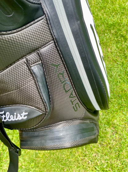 Titleist Tour Series Premium StaDry 14 Way Staff Golf Bag Black White with Rain Hood