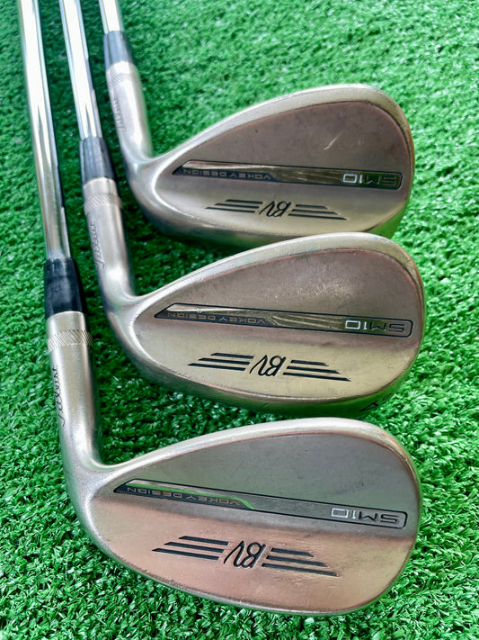 Titleist Vokey SM10 Nickel Wedge Set 50 54 58 Stiff Flex Right Handed Mens Golf Clubs