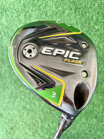 Callaway Epic Flash Fairway 3 Wood Stiff Flex Right Handed Mens Golf Club