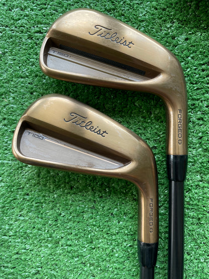Titleist T100 / T150 Oil Can Limited Edition Combo Irons 4-PW Extra Stiff Flex Right Handed Mens Golf Clubs