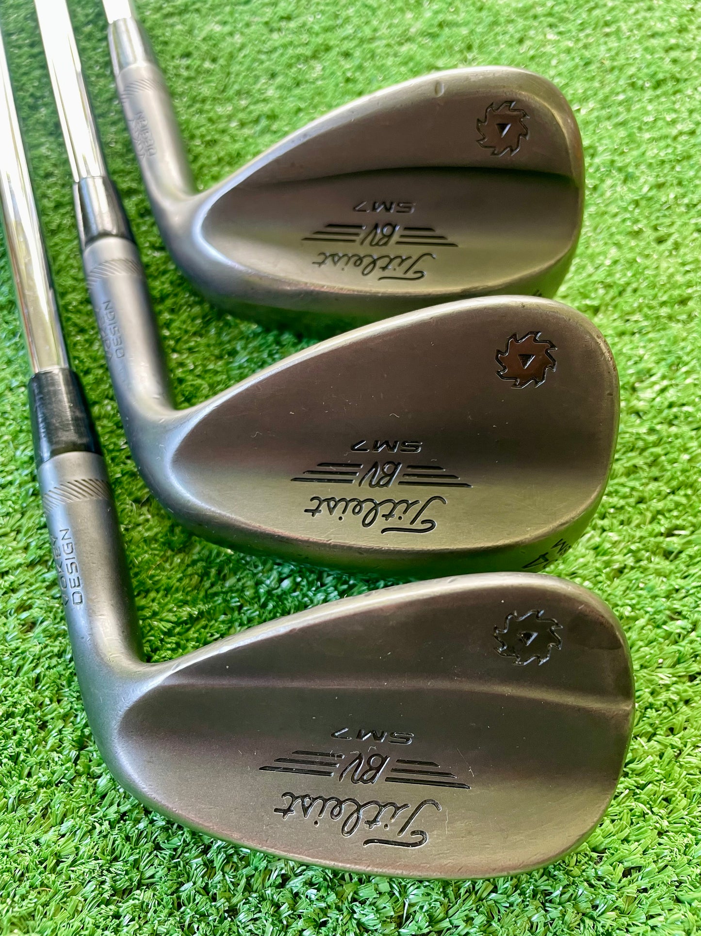 Titleist Vokey SM7 Black Wedge Set 50 54 58 Stiff Flex Right Handed Mens Golf Clubs