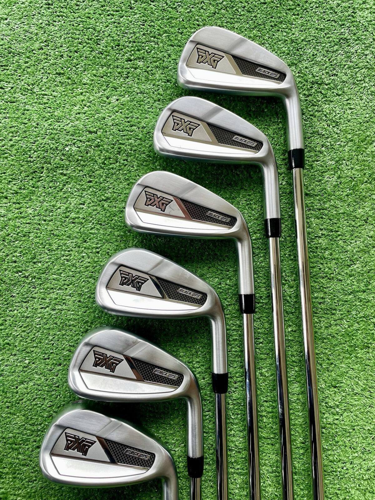 PXG Black Ops Chrome Irons 5-PW Regular Flex Right Handed Mens Golf Clubs