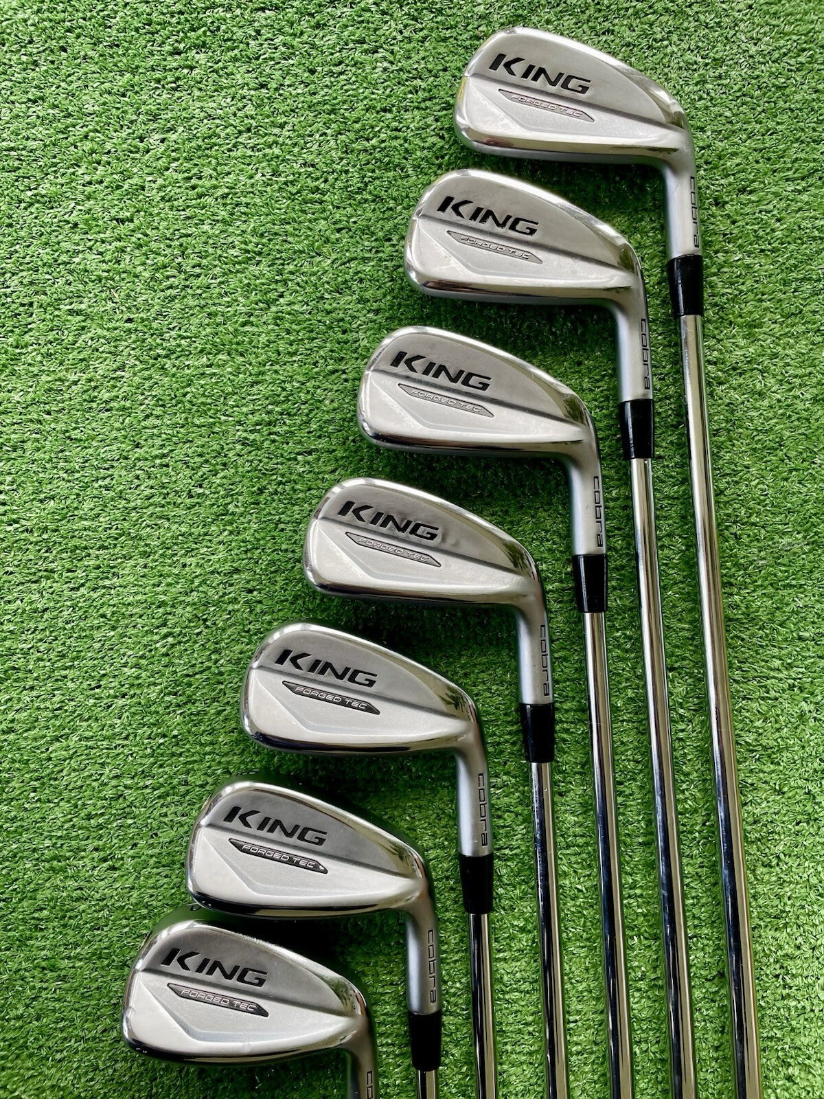 Cobra King Forged Tec Irons 4-PW Stiff Flex Right Handed Mens Golf Clubs