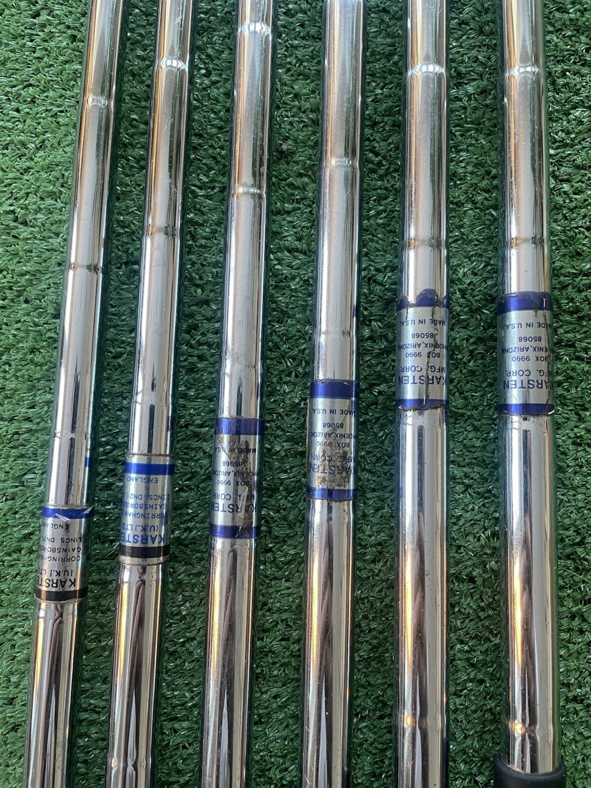 Vintage Ping Karsten 3 Irons 4-PW ZZ Lite Shafts Rare Missing 8 Iron