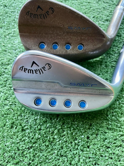 Callaway MD5 Jaws Raw Wedge Set 54 60 10S Stiff Flex Left Handed Mens Golf Clubs